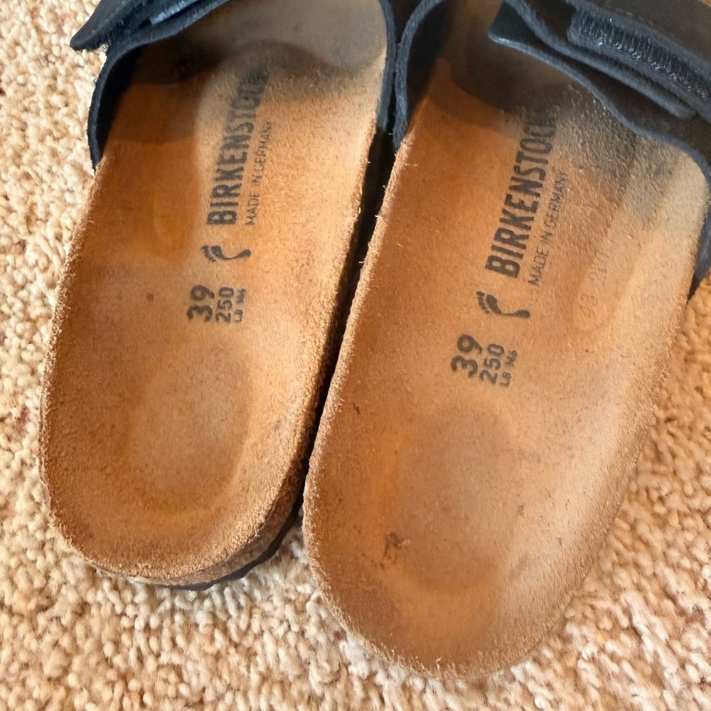 Birkenstock Black Suede Oita Sandal sz 39 - Picture 2 of 4